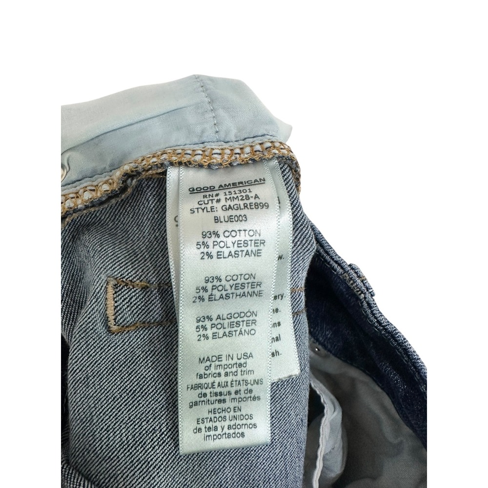 GOOD AMERICAN Good Legs High Rise Distressed Skinny Jeans size 24 - Picture 5 of 6